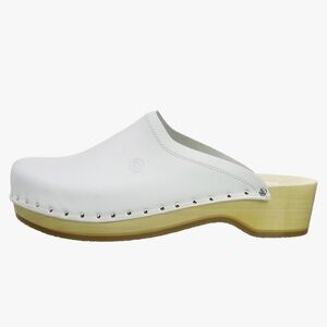 BERKEMANN Soft White Calfskin Clogs